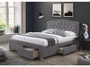 Letto in velluto Eleadora Grigio