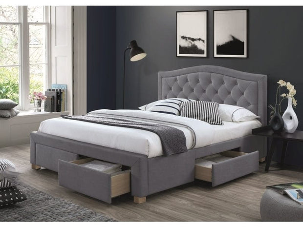 Letto in velluto Eleadora Grigio
