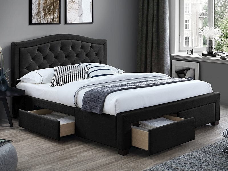 Letto in velluto Eleadora Nero & SMP-PAT-ELECTRA-VELVET-BLACK