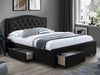 Letto in velluto Eleadora Nero & SMP-PAT-ELECTRA-VELVET-BLACK