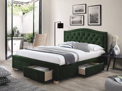 Letto in velluto Eleadora Verde
