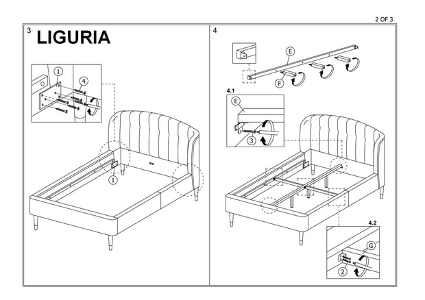 Letto in velluto Leslie Grigio (2)