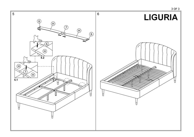 Letto in velluto Leslie Grigio (3)