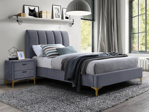 Letto in velluto Mirian Grigio (1) & SMP-PAT-MIRAGE-VELVET-GREY