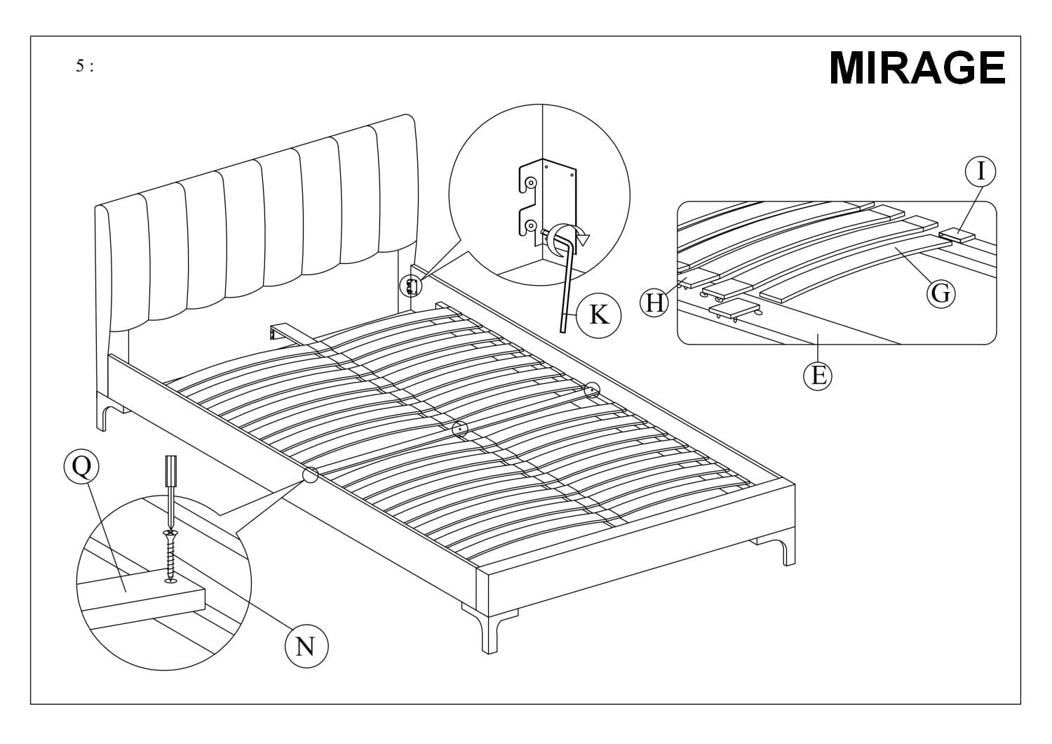 Letto in velluto Mirian Nero (1)