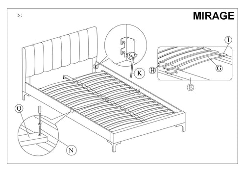 Letto in velluto Mirian Nero (1)