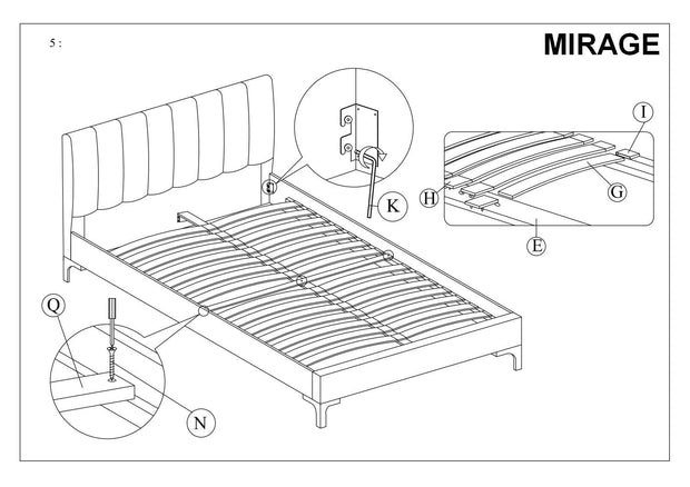 Letto in velluto Mirian Nero (1)