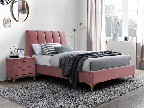 Letto in velluto Mirian Rosa & SMP-PAT-MIRAGE-VELVET-PINK