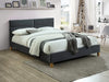 Letto in velluto Sibley Grigio & SMP-PAT-SIERRA-VELVET-GREY