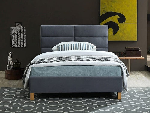 Letto in velluto Sibley Grigio (1) & SMP-PAT-SIERRA-VELVET-GREY