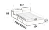 Letto matrimoniale con contenitore Apolis Grigio (4)