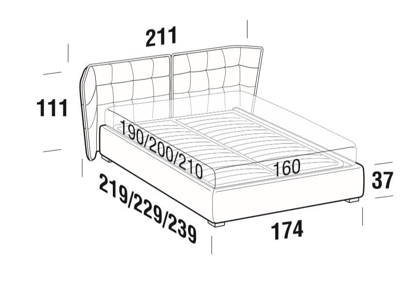 Letto matrimoniale con contenitore Aspenix Beige (7)