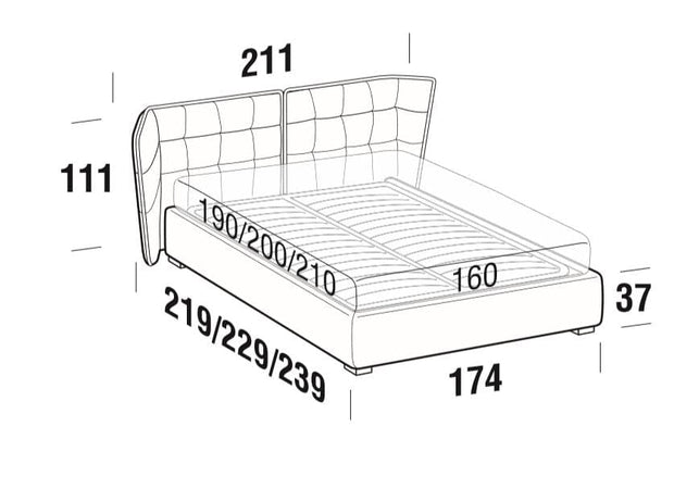 Letto matrimoniale con contenitore Aspenix Beige (7)