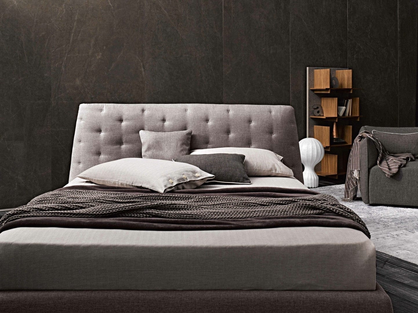 Letto matrimoniale con contenitore Atriumas Cappuccino (1)