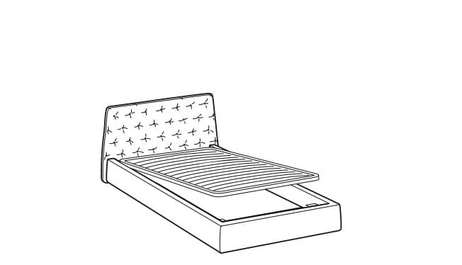 Letto matrimoniale con contenitore Atriumas Cappuccino (5)