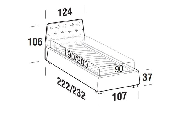 Letto matrimoniale con contenitore Atriumas Cappuccino (7)