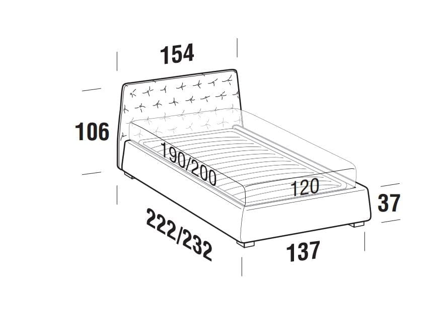 Letto matrimoniale con contenitore Atriumas Cappuccino (8)