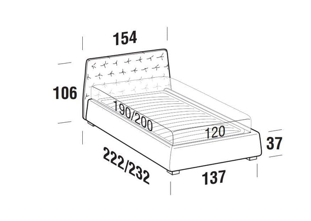 Letto matrimoniale con contenitore Atriumas Cappuccino (8)