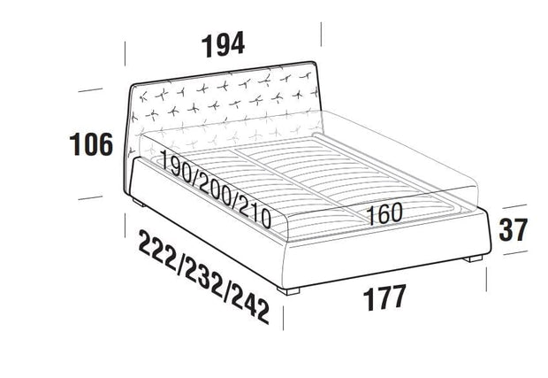 Letto matrimoniale con contenitore Atriumas Cappuccino (9)