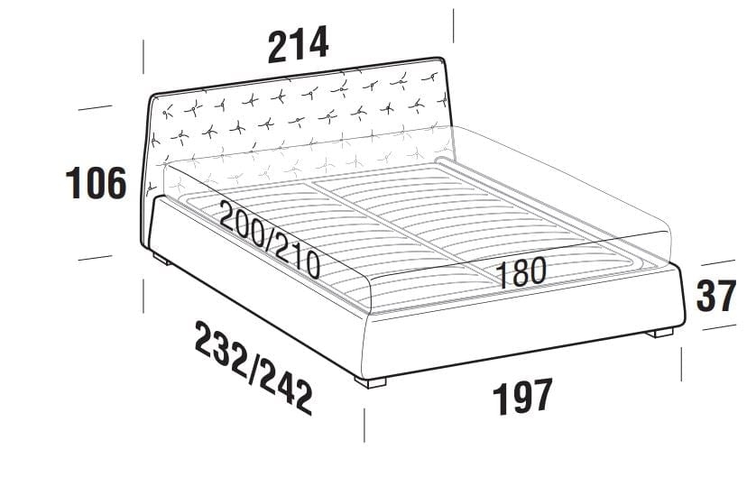 Letto matrimoniale con contenitore Atriumas Cappuccino (10)
