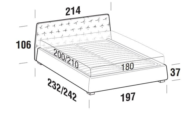 Letto matrimoniale con contenitore Atriumas Cappuccino (10)