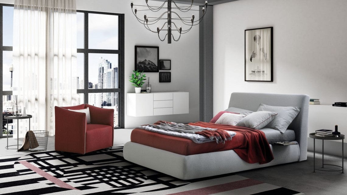 Letto matrimoniale con contenitore Breakis Grigio