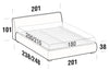 Letto matrimoniale con contenitore Breakis Grigio (8)