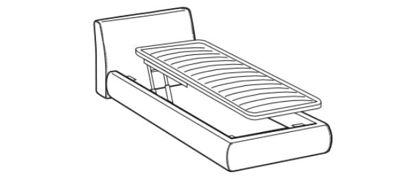 Letto matrimoniale con contenitore Breakis Grigio (9)