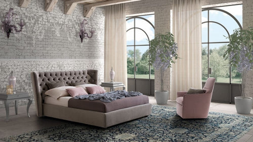 Letto matrimoniale con contenitore Caravagis Grigio & LCMFIT-PAT-CARAVAGGIO-FLOOR-NEW