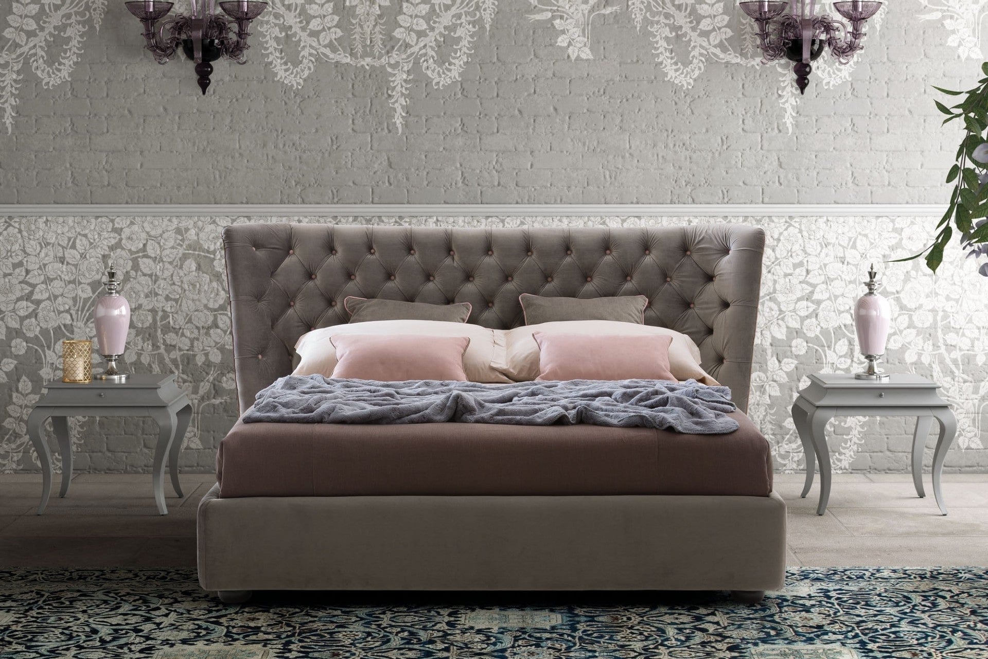 Letto matrimoniale con contenitore Caravagis Grigio (1)