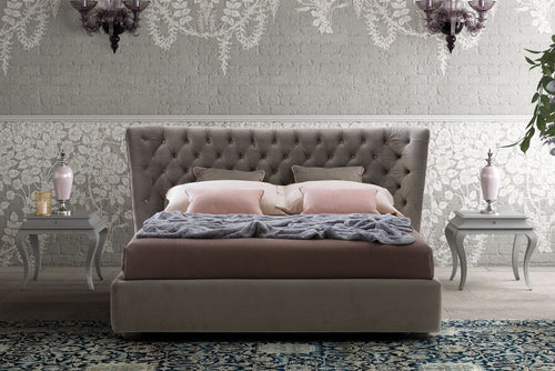Letto matrimoniale con contenitore Caravagis Grigio (1)