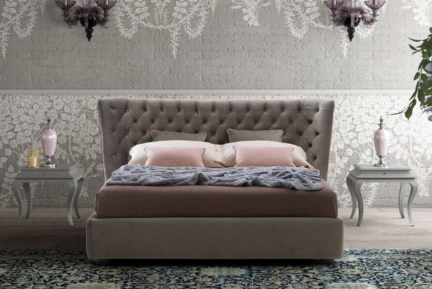 Letto matrimoniale con contenitore Caravagis Grigio (1)