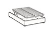 Letto matrimoniale con contenitore Caravagis Grigio (4)