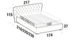 Letto matrimoniale con contenitore Caravagis Grigio (6)