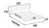 Letto matrimoniale con contenitore Caravagis Grigio (7)