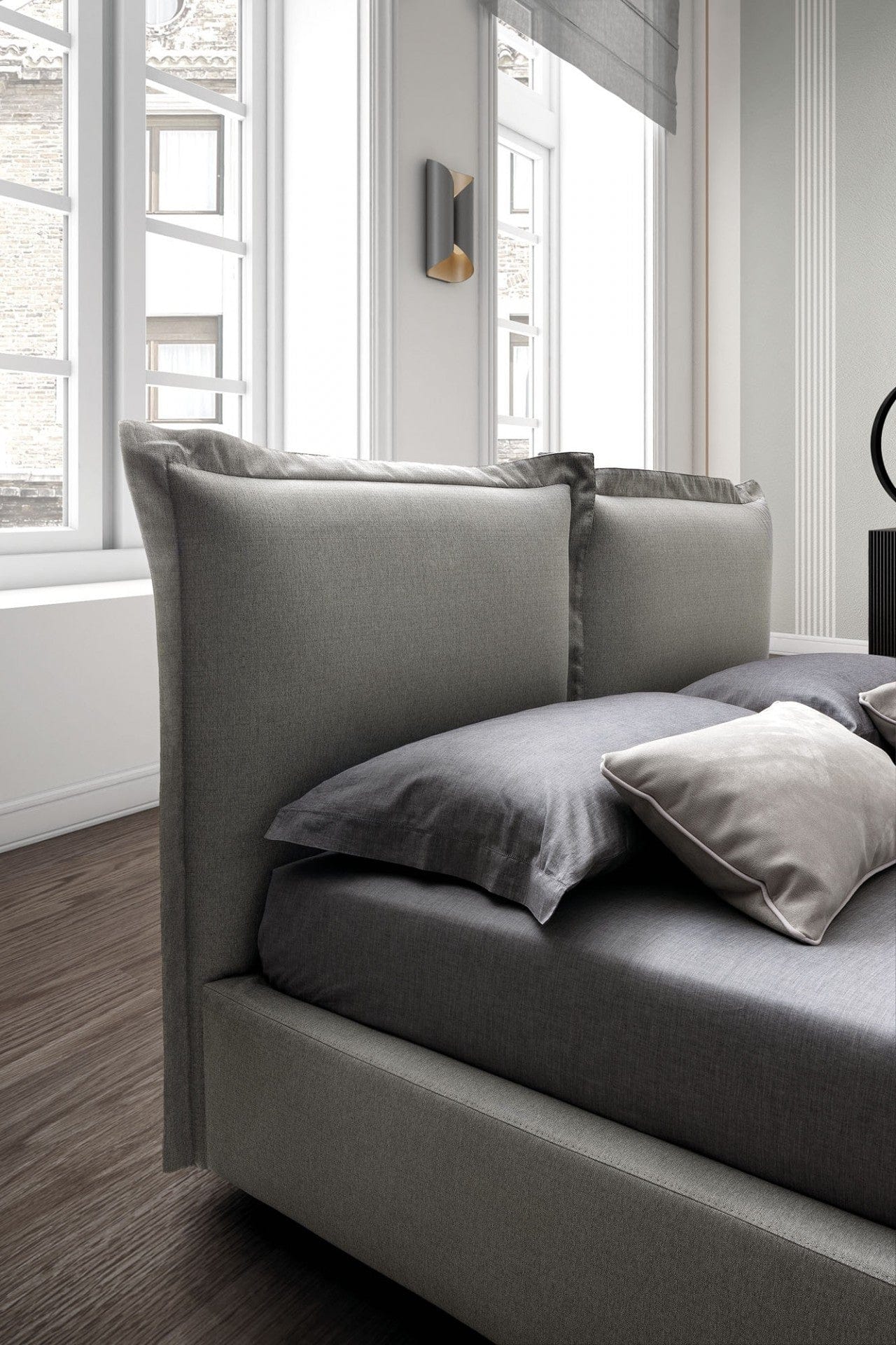 Letto matrimoniale con contenitore Catilina Grigio (2)