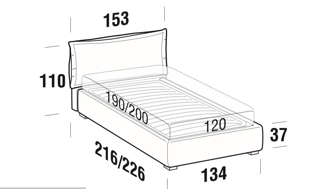 Letto matrimoniale con contenitore Catilina Grigio (7)