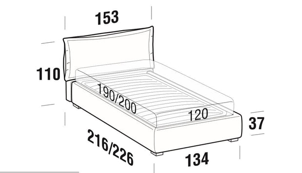 Letto matrimoniale con contenitore Catilina Grigio (7)