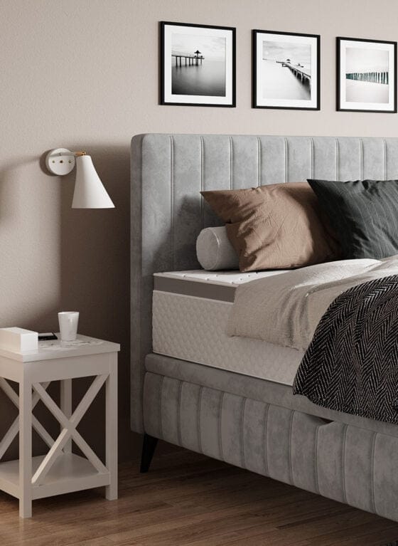 Letto matrimoniale con contenitore Cayanne Grigio (2)