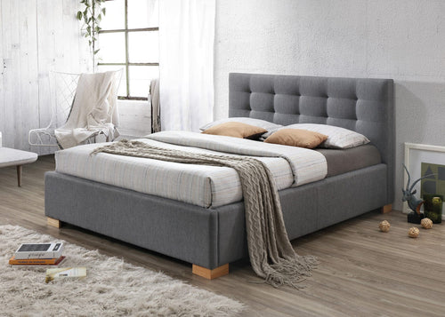 Letto matrimoniale con contenitore Christoffer Grigio