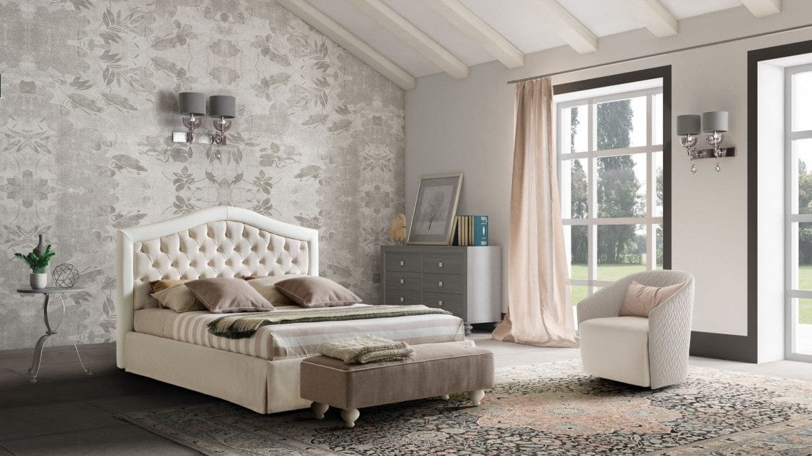 Letto matrimoniale con contenitore Damati Avorio & LCMFIT-PAT-DAMA-FLOOR-NEW