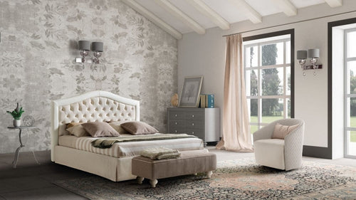 Letto matrimoniale con contenitore Damati Avorio & LCMFIT-PAT-DAMA-FLOOR-NEW