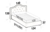 Letto matrimoniale con contenitore Damati Avorio (3)