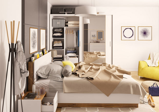 Letto matrimoniale con contenitore Dentro 02 Bianco, 160 x 200 cm (3)