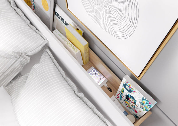 Letto matrimoniale con contenitore Dentro 02 Bianco, 160 x 200 cm (5)