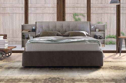 Letto matrimoniale con contenitore Donov Grigio