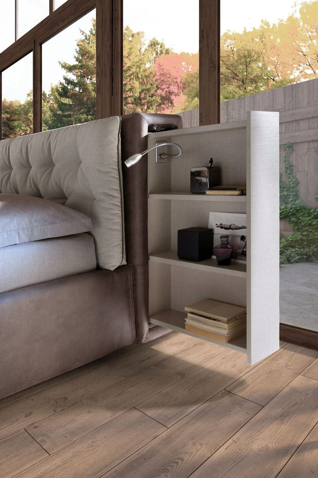 Letto matrimoniale con contenitore Donov Grigio (3)