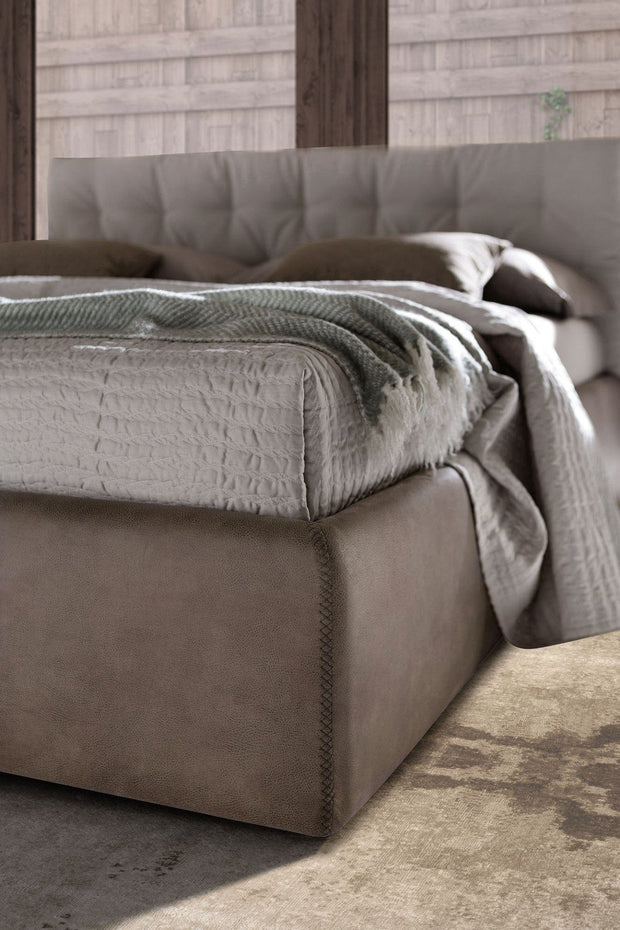 Letto matrimoniale con contenitore Donov Grigio (5)
