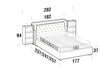 Letto matrimoniale con contenitore Donov Grigio (7)