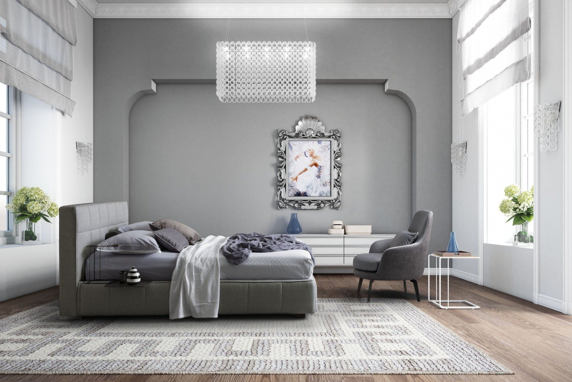 Letto matrimoniale con contenitore Gauchas Grigio (1) & LCMFIT-PAT-TAP-DEPOZ-GAUCHO
